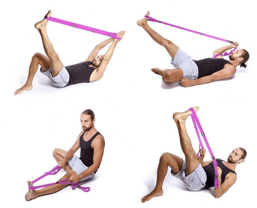 Yoga EVO Elastic Stretching Strap Purple PF